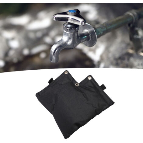 Funda gruesa, impermeable, aislante y resistente a las heladas para grifo de jardín, con cuerdas de sujeción. (1/5)