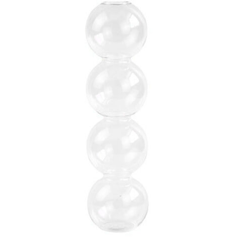 Jarrón de cristal hidropónico – 17 cm y 22,5 cm – Juego de 2 jarrones minimalistas para una decoración elegante (colores: blanco, verde, naranja, azul, gris, dorado, rosa) (1/5)