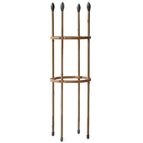 Estaca de soporte para plantas, metal recubierto de plástico, resistente a la corrosión, 75 cm/90 cm de altura, 1 unidad, para jardines, flores, pepinos, tomates. (1/5)