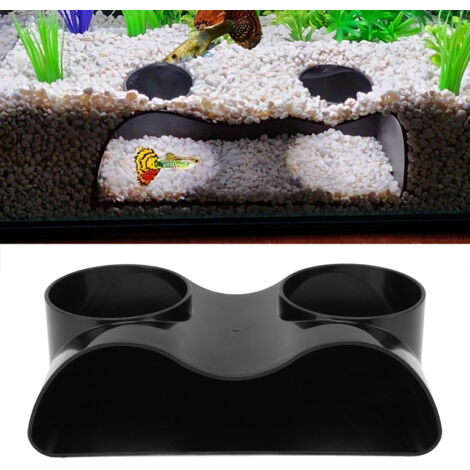 Túnel para acuario, cueva para peces y gambas [Túnel para acuario con 2 entradas] Cueva protectora para acuario de ABS [133 g] [2 entradas] (1/5)