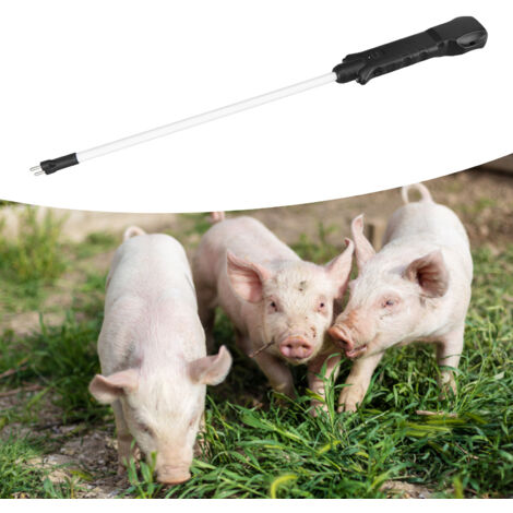 [Producto eléctrico para animales] Dispositivo eléctrico recargable e impermeable de 9 kV para ganado vacuno, porcino y caprino. Enchufe británico (100-240 V) con mango ergonómico y contactos de acero (1/5)