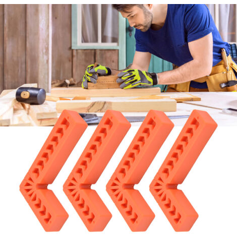 Escuadras angulares de plástico en forma de L para montaje a 90° – juego de 4 placas de 100 mm de alta resistencia y versátiles para marcos, cajas y muebles.