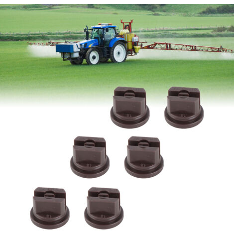 Boquilla de pulverización de chorro plano de 110° para agricultura – 20 unidades – distribución uniforme del chorro – plástico – 30,68 mm de diámetro (1/5)