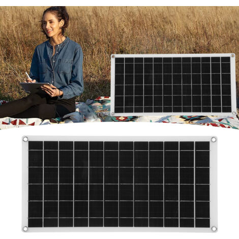 Kit de cargador solar con panel monocristalino de 15 W para cargar dispositivos USB (cámaras, teléfonos móviles, ventiladores) – Instalación flexible y resistencia al agua IP65