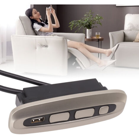 Mando a distancia multifuncional de 5 botones con conector de 5 pines y puerto USB para sofás eléctricos domésticos. (1/5)