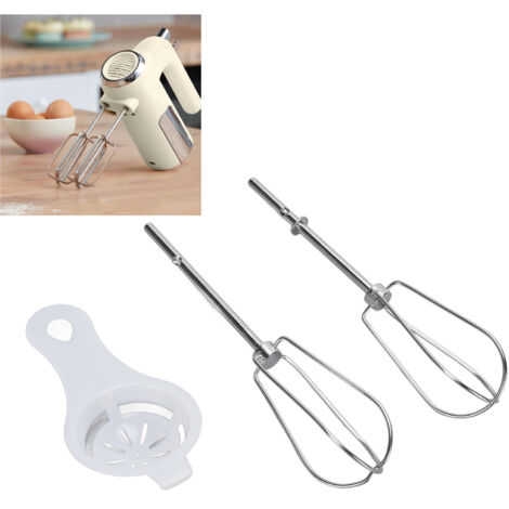 Accesorios para batidora de mano: batidor de acero inoxidable 304 con separador de huevos 2 piezas de alta calidad y fácil montaje. (1/5)