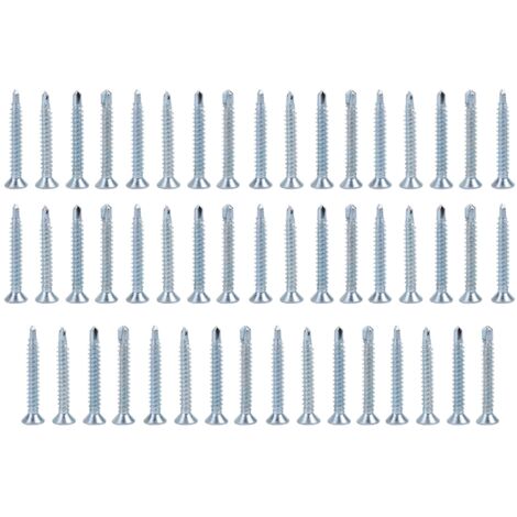 M4,2 x 19 Flachkopf-Bohr- und Gewindeschrauben, 50er-Packung, verzinktes Eisen (1/5)