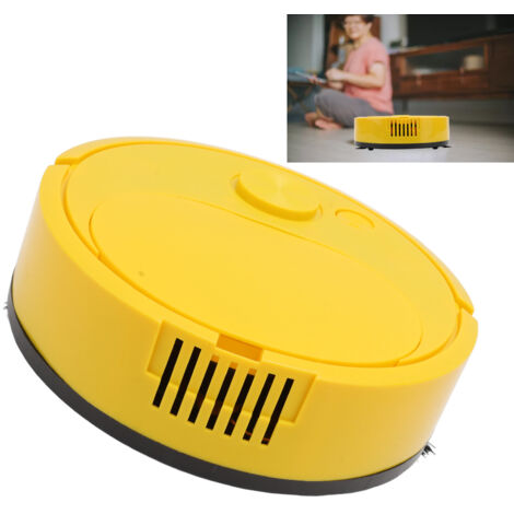 Robot aspirador inteligente con función de fregado, recargable mediante mini-USB, para suelos de madera, baldosas y moqueta, color amarillo. (1/5)
