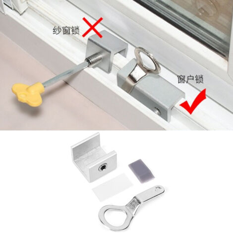 Cerradura para ventana corredera con 6 pernos de aleación de aluminio y tope de seguridad, tipo D, fácil instalación, modular y segura.