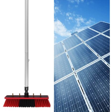 Solar-Reinigungsset, 5 m hoher Bürstenkopf, 30 cm Bürstenkopf mit Kohlebürste und 19 Zubehörteilen, wiederaufladbare Aufbewahrungstasche, verschiedene Farben (1/5)