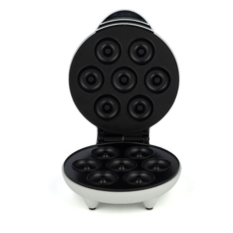 Mini máquina eléctrica para hacer donuts para uso doméstico – Multifuncional, antiadherente, sartén de doble cara, ABS/metal – Capacidad de 1,4 litros
