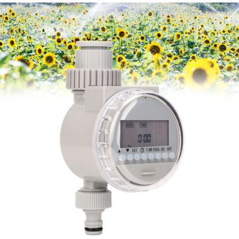 Temporizador de riego solar con pantalla LCD: sistema de riego automático inteligente para jardines, filtro de acero inoxidable, 16 programas para balcones, patios y muros verdes. (1/5)