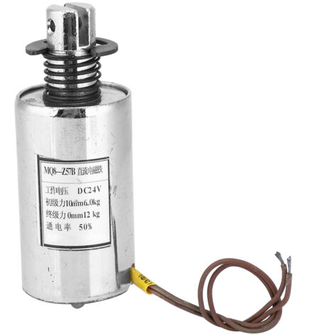 Zylindrischer Gleichstrom-Elektromagnet, Zug-Druck-Typ MQ8-Z57B, 117,6 N Kraft, 24 V DC für industrielle Automatisierung (1/5)