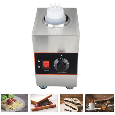 Chocolatero profesional - Calentador eléctrico de salsas (650 ml, 160 W) con control preciso de temperatura (30-85 °C) para restaurantes y cafeterías (1/5)