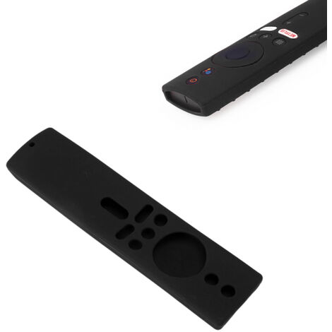 Rutschfeste Silikonhülle mit Trageschlaufe für Xiaomi Mi Box S / Mi TV Stick – Schutzhülle für die Fernbedienung – Schwarz (1/5)