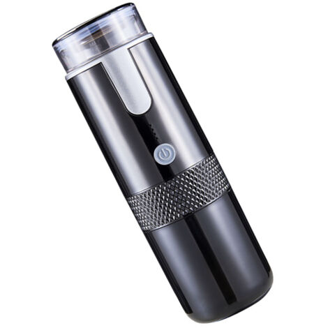 Cafetera portátil, 160 ml, 2 W, automática, inalámbrica, mini máquina eléctrica para oficina y viajes, modelo de marca, con carcasa de PP-ABS, batería de 1200 mAh, 75 x 245 mm, negra