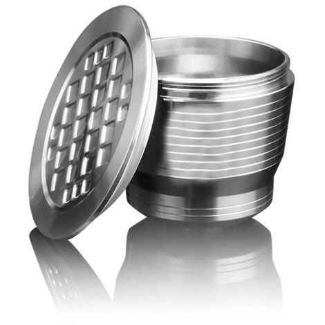 Cápsula recargable y filtrante de acero inoxidable, compatible con Nespresso, incluye juego de accesorios – paquete de 2 unidades en acero inoxidable 304. (1/5)