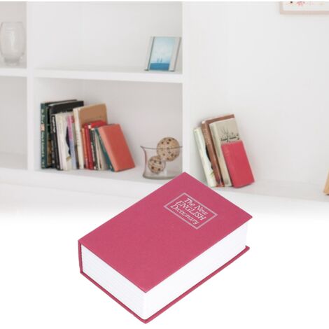 Schlüsselaufbewahrung in Buchform, englischsprachiges Design, rot, ABS-Kunststoff, Eisen, 520 g, 18 cm, 2 Schlüssel (1/5)