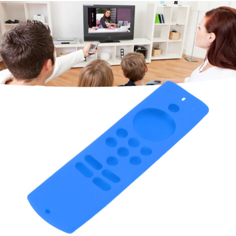 Schutzhülle für die Fire TV Stick Lite Fernbedienung, rutschfest und stoßfest, blaues Silikon mit Trageschlaufe (1/5)