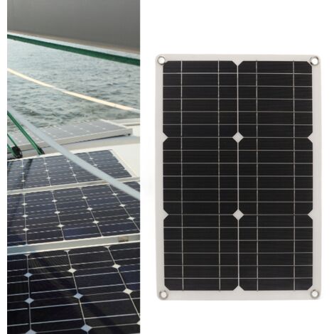 Kit solar de 100 W con controlador de carga IP67 de 20 A: panel solar portátil de ABS para dispositivos de 12 V/24 V.