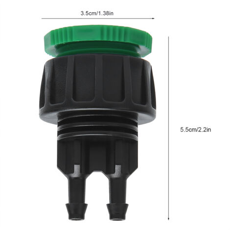 Juego de 10 adaptadores de riego de conexión rápida, ABS G1/2 G3/4 a 4/7 mm, para jardín y agricultura. (1/5)