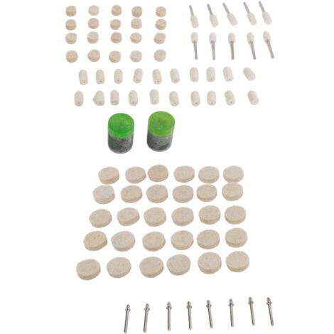 Set mit 90 Schleifscheiben und weichen Wollpads inklusive Dornen für Rotationswerkzeuge (1/5)