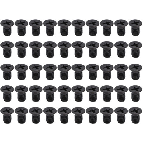 50 DIN 965 Schwarz verzinkte Senkkopfschrauben mit Kreuzschlitz – Sortiment M3x5mm A2-70 – Einfache Montage (1/5)