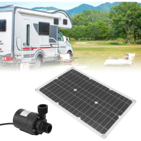 Panel solar monocristalino con caja de baterías y bomba de agua – Panel solar de alto rendimiento de 20 W y 18 V, portátil, para coche, barco, alumbrado público, carga USB y CC