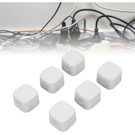 6er-Pack magnetische Kabelclips – Kabelorganisator mit Klebefläche – Weiß – Geeignet für Büro/Auto/Tisch – Kabeldurchmesser 7,5 mm (1/5)
