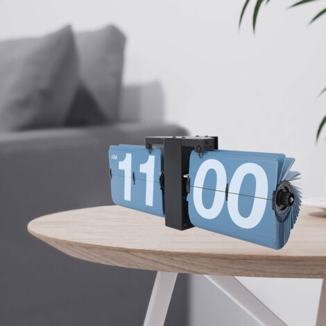 Reloj de estilo retro fabricado en PVC y acero inoxidable con esfera mecánica automática para la oficina – Negro y azul (1/5)