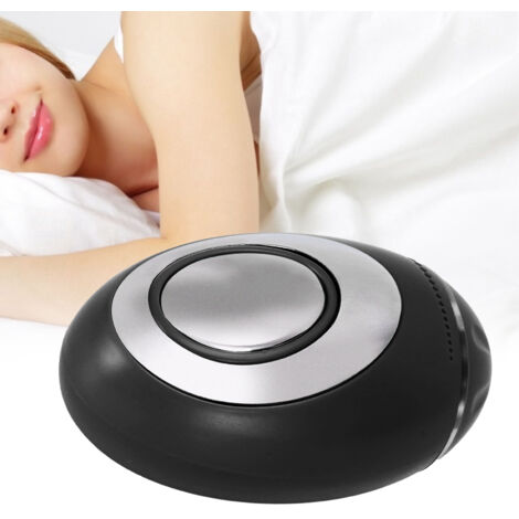 Ayuda para dormir, 2 modos, recargable por USB, ultraligero, portátil para uso doméstico (Negro)