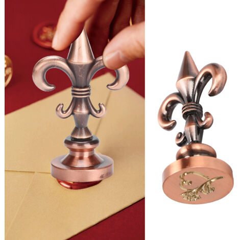 Innovativer Vintage-Wachssiegelstempel in Bronzerot für Briefumschläge und Partyeinladungen (1/5)