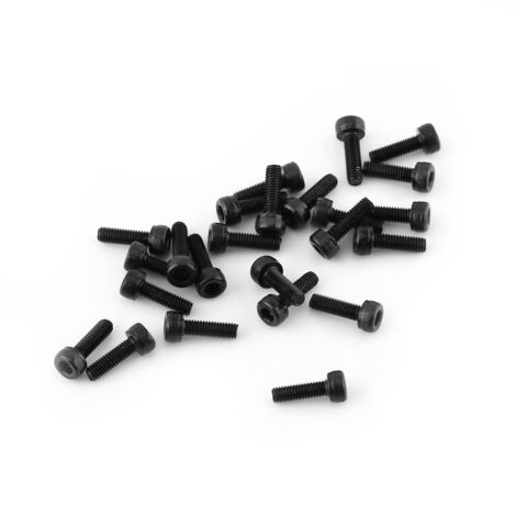 Schwarze Sechskantschraube M3 x 10 mm – 24er-Packung aus Kohlenstoffstahl der Güteklasse 12.9