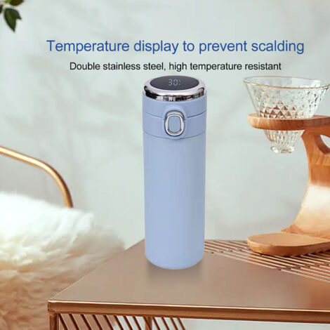 Intelligenter Isolierbecher 420 ml, doppelwandig mit Temperaturanzeige, blau (1/5)