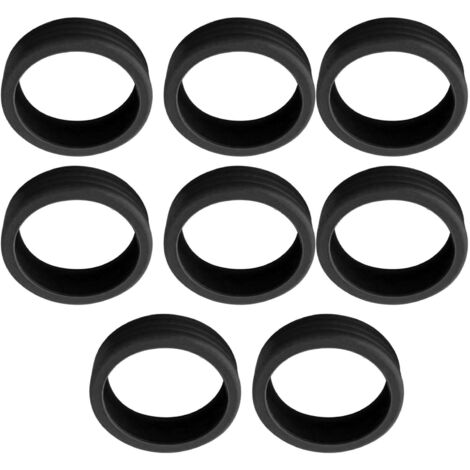 Gepäckrollenschutz [8-teilig] + Radabdeckung + Schwarz + Vibrationsdämpfendes, geräuschreduzierendes Silikon (1/5)