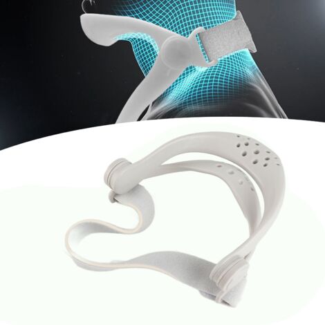 Nackenstütze zur Haltungskorrektur – Nackenstütze zur Traktion und Schmerzlinderung – 360° verstellbare Nackenstütze – Grau – ABS – 258 g – 16,5 x 13,5 x 17 cm (1/5)