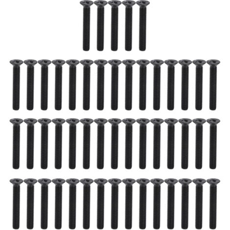 Sortiment Fräsmaschinenschrauben DIN 965, schwarz verzinkt, M3x20, 50 Stück (1/5)