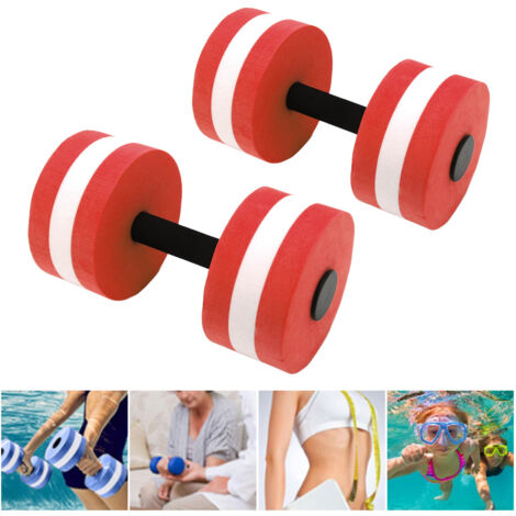 Mancuernas de natación de EVA (paquete de 2) – Mancuernas de yoga para piscina y fitness – Equipo impermeable para aquagym, spa y entrenamiento – Para hombres, mujeres y niños (1/5)