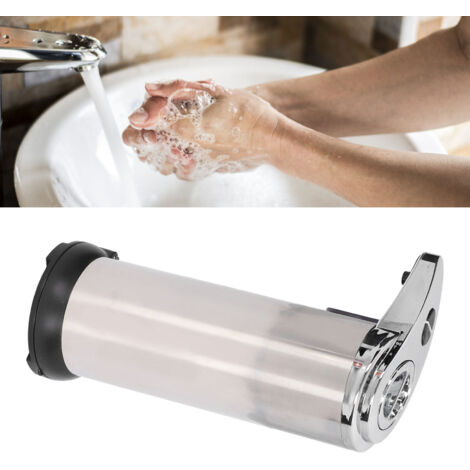 Dispensador automático de jabón con sensor infrarrojo (250 ml) – Dispensador de baño sin contacto, resistente al agua (IPX4) con alarma musical. (1/5)