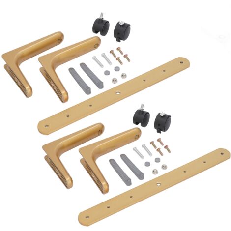 Modularer Monitorständer aus Aluminium mit Rollen – 2er-Set – Breitenverstellbar, Tragkraft 100 kg, einfach zu montieren (1/5)