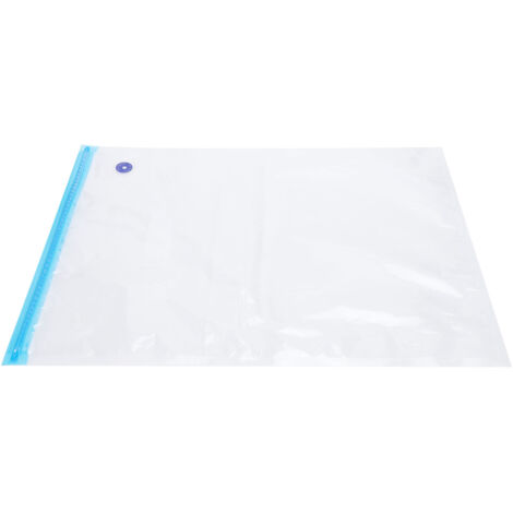 [Contenedor de almacenamiento al vacío] Bolsa con doble cremallera de seguridad, 50 x 35 cm, reutilizable, PE+PA apto para uso alimentario [Accesorio de cocina] 2 piezas (1/5)