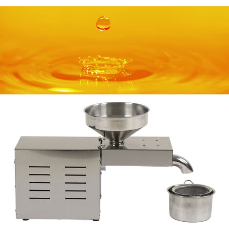 Prensa/extractor de aceite de alta eficiencia y autocalentable (500–1500 W), acero inoxidable, enchufe europeo, 220 V. (1/5)