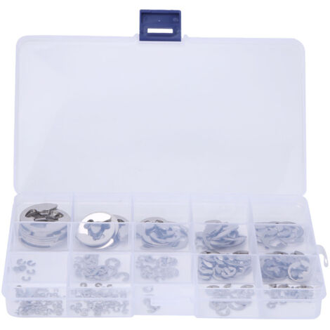 [Sicherungsring] – 225-teiliges Set Sicherungsringe aus Edelstahl 304, Typ E, 1,2–15 mm (1/5)