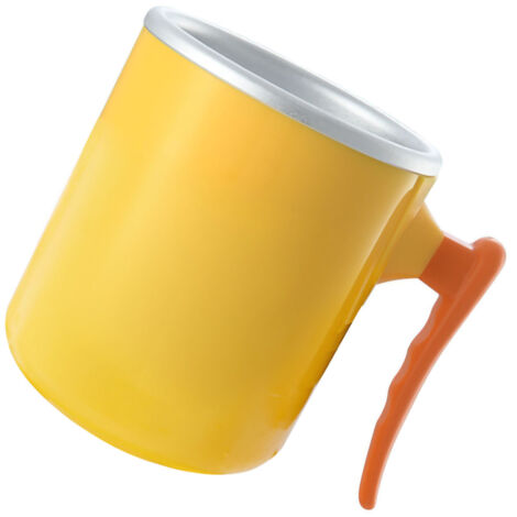 Mini vaso portátil con estampado de patito amarillo y asa antideslizante, ideal para la oficina y el escritorio. Material: Aluminio, 310 g/10,9 oz, sin base. (1/5)