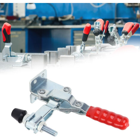 Tornillo de banco horizontal GH-101-D con mango de plástico para la sujeción de metal/circuitos (10x15cm, fuerza de 180 kg, juego de tornillos incluido) (1/5)