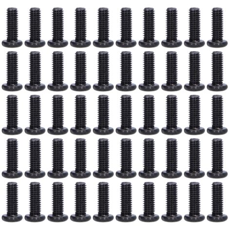 Flachkopf-Maschinenschrauben DIN 7985 A2-70, schwarz verzinkt, 50 Stück, M3x8 (1/5)