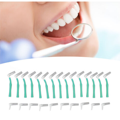 Interdentalbürste, BrushPure, L-Slim, Ersatzbürstenköpfe [Packung mit 25 Stück - Grünes ABS] (1/5)