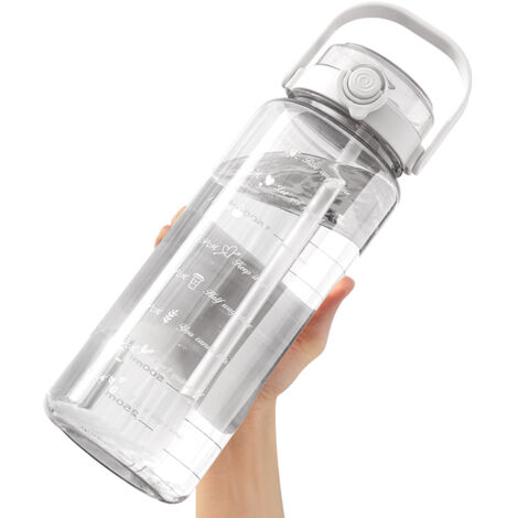 Isolierte 2000-ml-Sport-Trinkflasche mit Doppelauslauf, BPA-frei, Skala, verschiedene Farben, für Fitnessstudio und Freizeit (1/5)