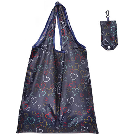 Wiederverwendbare Einkaufstasche mit Cartoon-Motiv, tragbar, 210T Polyester, mehrfarbig, groß (38 x 58 cm) (1/5)