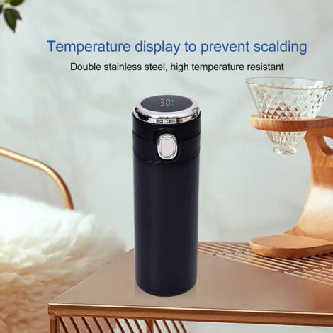 Thermosflasche [Smart] [420 ml] Doppelwandige Edelstahl-Thermosflasche mit Temperaturanzeige (1/5)